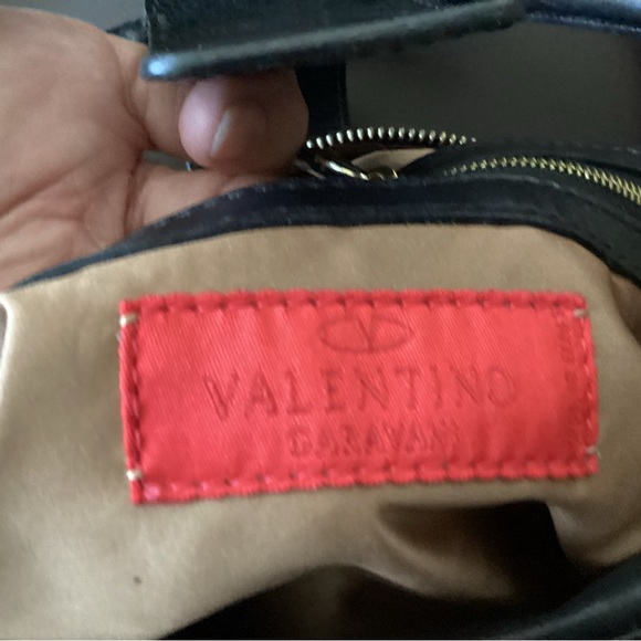 Valentino Garavani Vintage AUTHENTIC Leather purse brown bag 13“ wide 9 1/2“ L - Picture 4 of 14